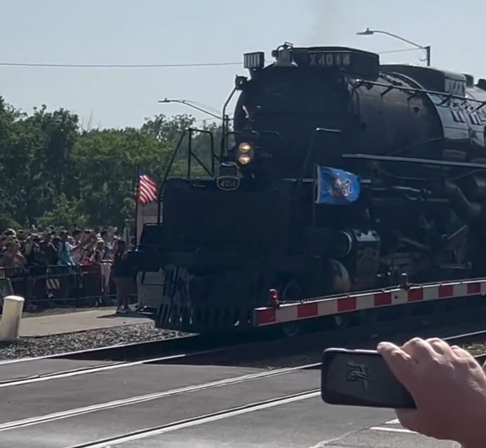 Crowds Watching Union Pacific Big Boy 4014