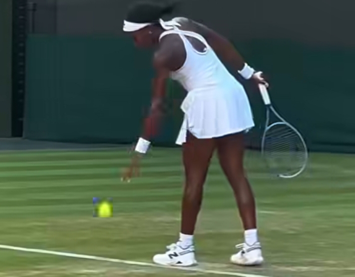 Coco Gauff celebrates Wimbledon victory