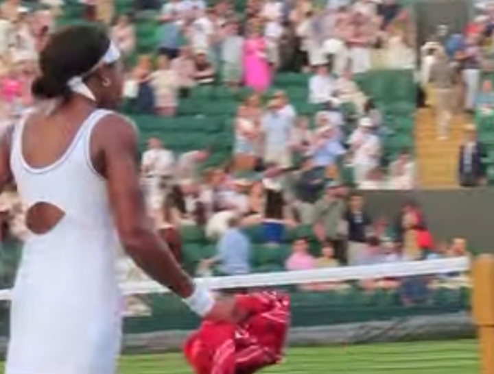 Coco Gauff tennis action at Wimbledon 2026