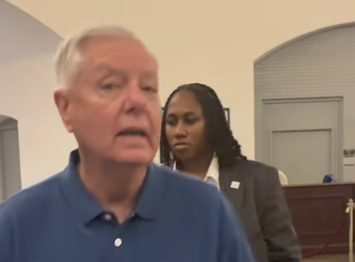 South Carolina Senator Lindsey Graham at a press conference before his passing.