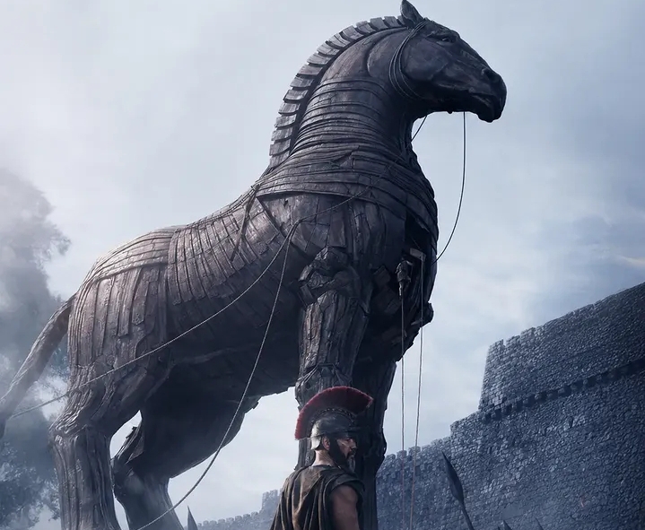 Christopher Nolan's The Odyssey featuring Matt Damon as Odysseus during his epic journey across the sea in a visually stunning IMAX scene.