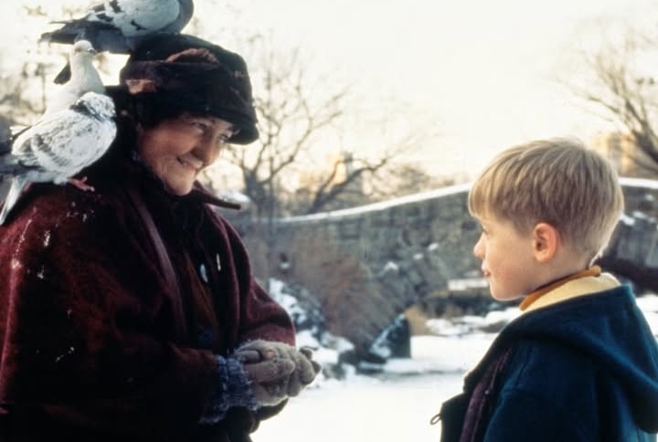 Kevin McCallister meeting Brenda Fricker in Central Park.