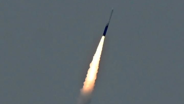Skyroot Aerospace Vikram-1 rocket launching from Sriharikota