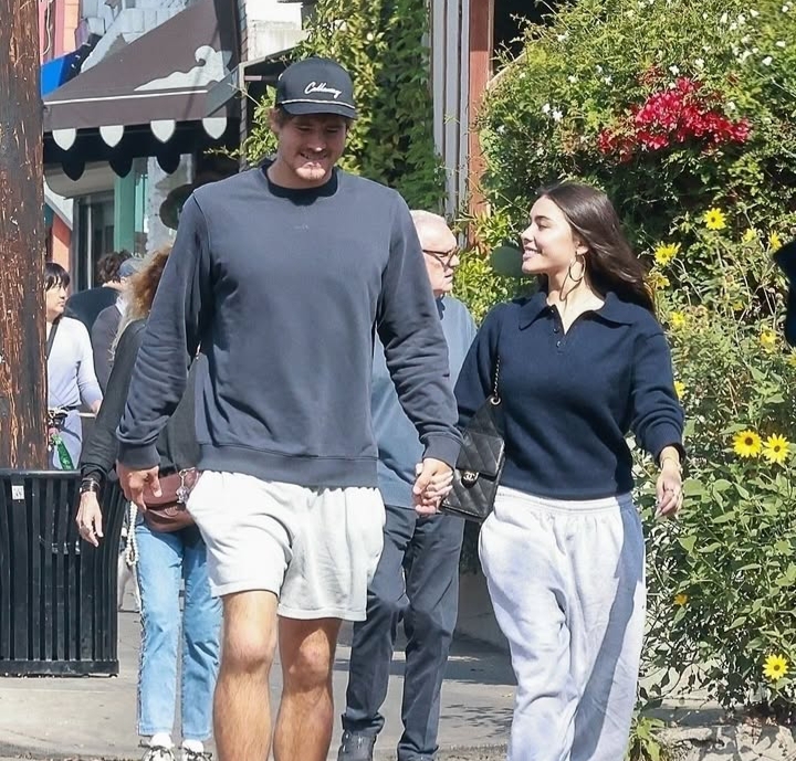 Madison Beer with Justin Herbert