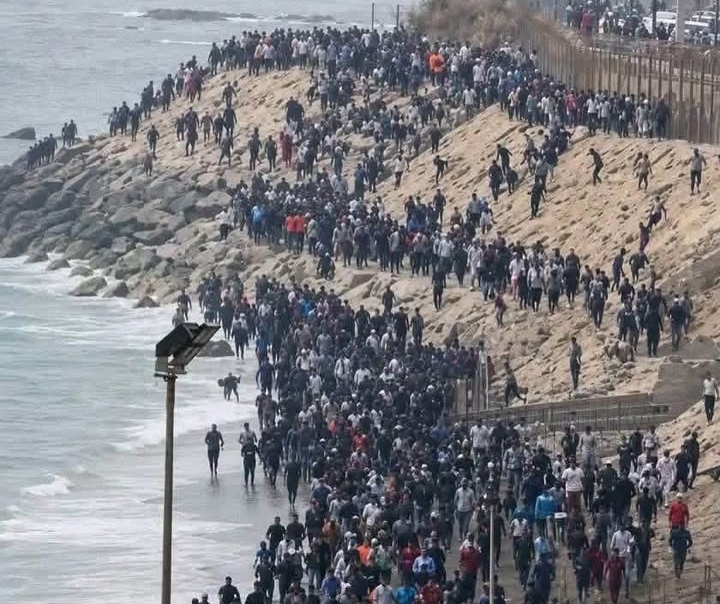 Emergency shelters in Ceuta housing newly arrived migrants