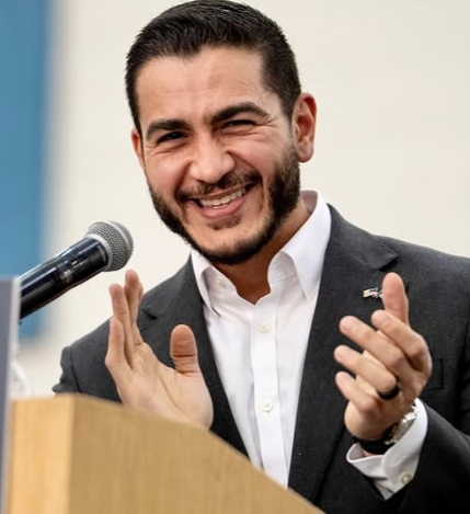 Abdul El-Sayed and Haley Stevens during the final days of the competitive election campaign