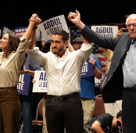 Election results displayed after Abdul El-Sayed defeats Haley Stevens in a tight race.