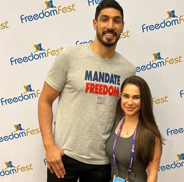 Enes Kanter Freedom former NBA center during a public appearance