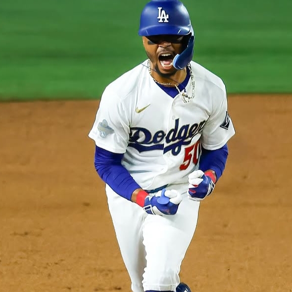 Los Angeles Dodgers batter at the plate against Arizona Diamondbacks pitching