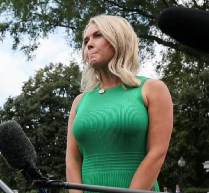 Karoline Leavitt during a political press conference