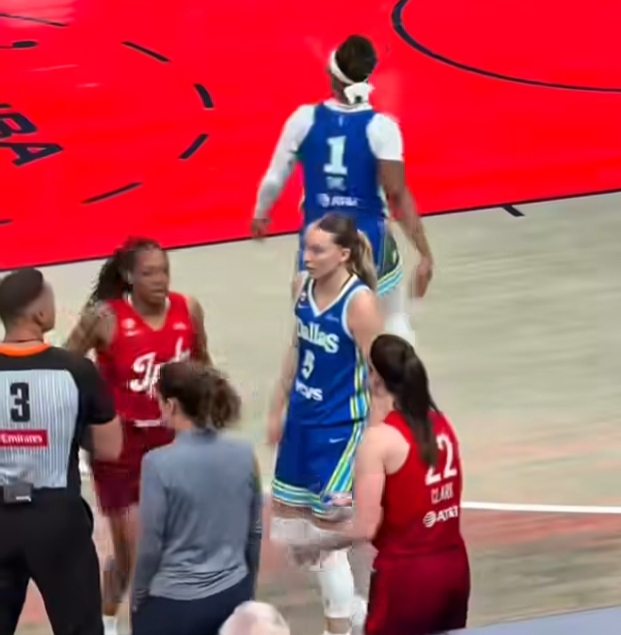 Indiana Fever players celebrating during WNBA game