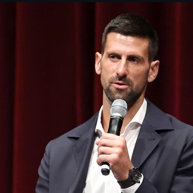Novak Djokovic celebrating a major tennis victory
